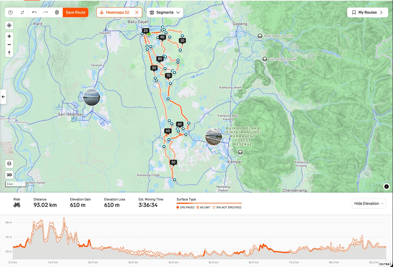 Route map for Kulukelo Graveliar 2026