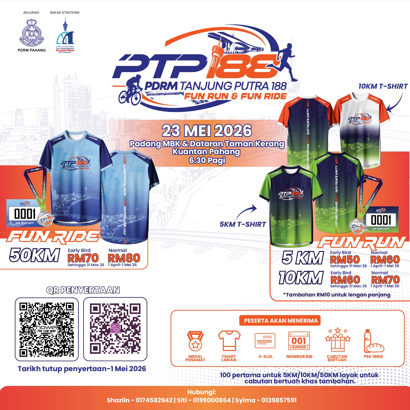 PDRM Tanjung Putra 188 (PTP 188) Fun Run & Fun Ride 2026