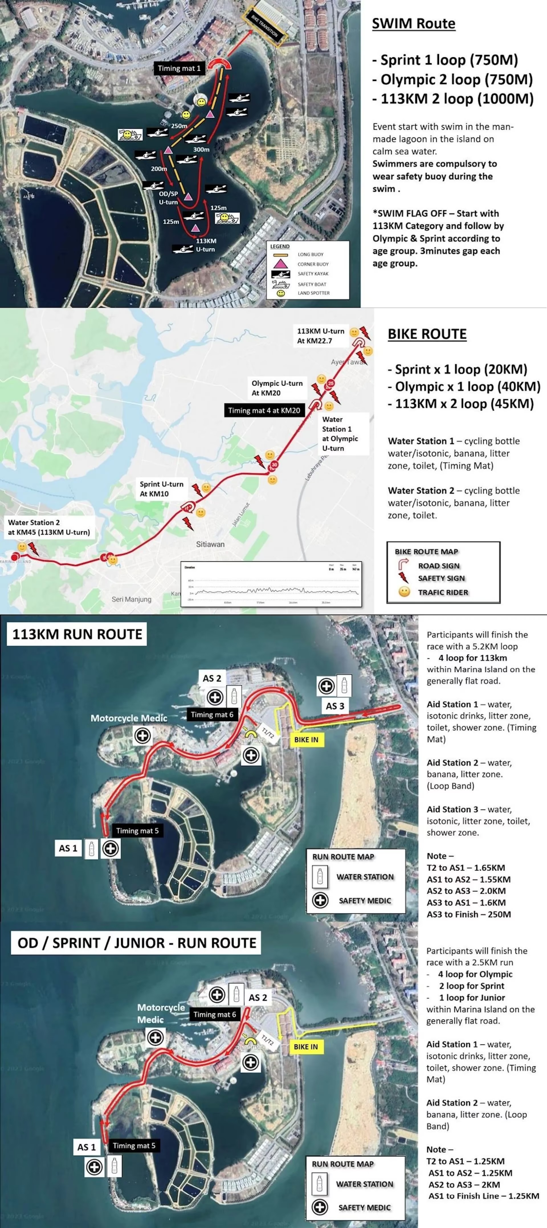 Route map for Perak Multisport Festival 2026